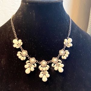 White Statement Necklace